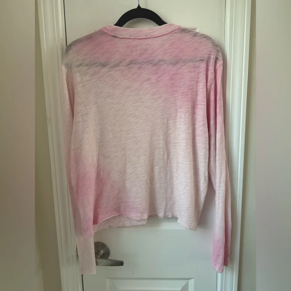 ATM Anthony Thomas Melillo Slub Jersey Long Sleeve Destroyed Wash Tee Size M